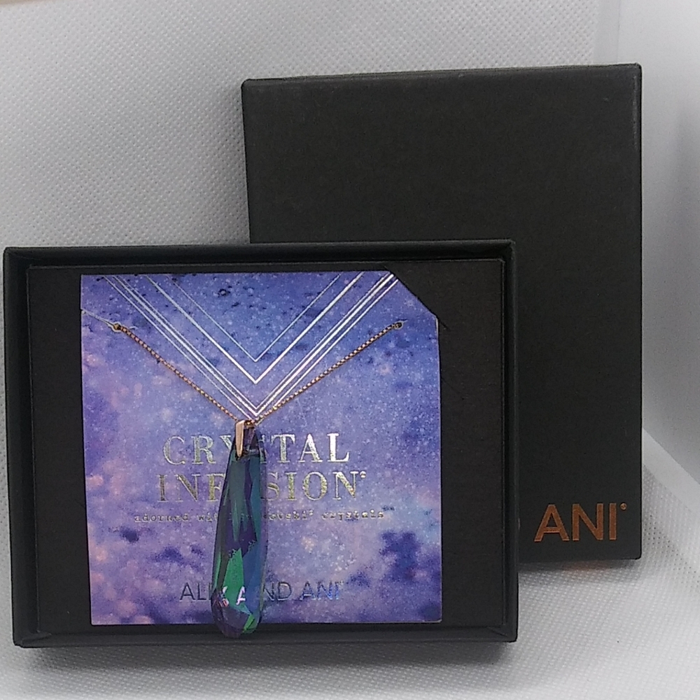 Alex and Ani Love Trio Crystal Infusion Necklace